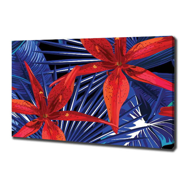 Canvas foto Tropische bloemen