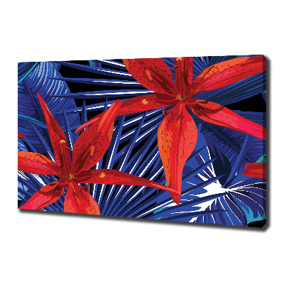 Canvas foto Tropische bloemen