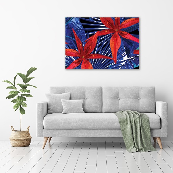 Canvas foto Tropische bloemen