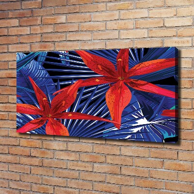 Canvas foto Tropische bloemen