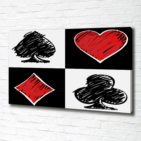 Schilderij op canvas Kaartkleuren