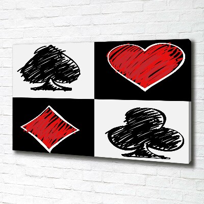 Schilderij op canvas Kaartkleuren