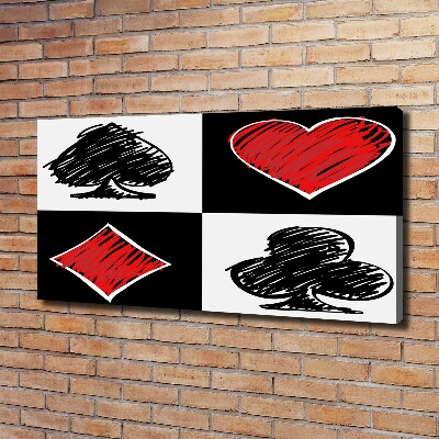 Schilderij op canvas Kaartkleuren