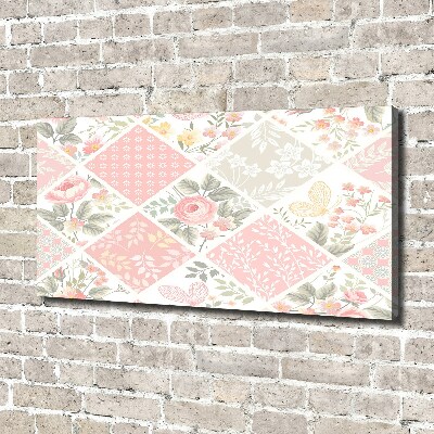 Foto obraz na płótnie Róże i motyle wzór