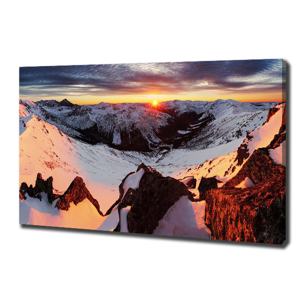 Foto obraz canvas Góry zimą