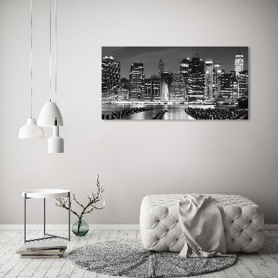 Schilderij op canvas Manhattan 's nachts