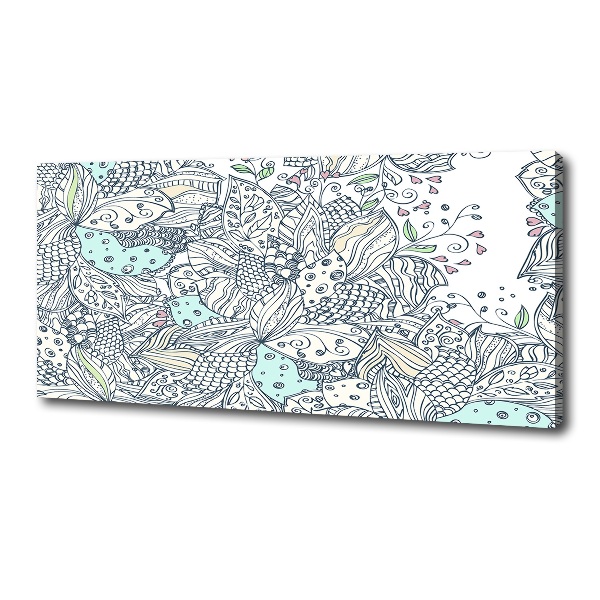 Foto canvas Bloemenpatroon