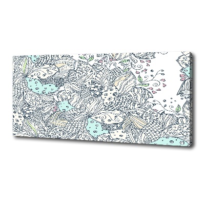 Foto canvas Bloemenpatroon