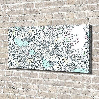 Foto canvas Bloemenpatroon