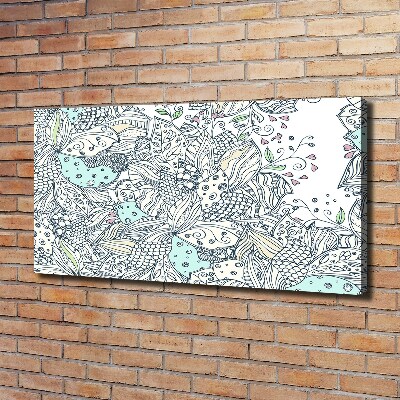 Foto canvas Bloemenpatroon