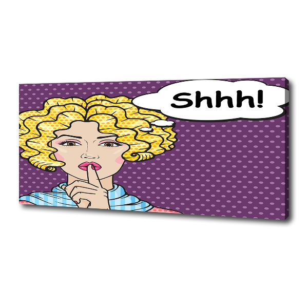 Canvas foto Stripboekvrouw