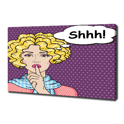 Canvas foto Stripboekvrouw