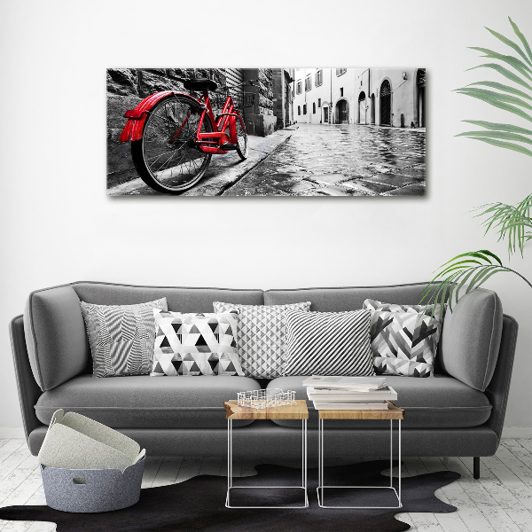 Canvas foto Rode fiets