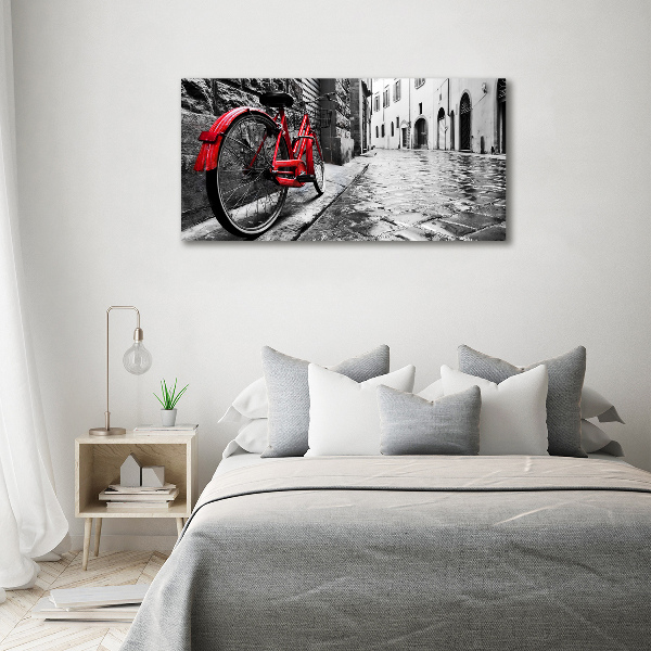Canvas foto Rode fiets