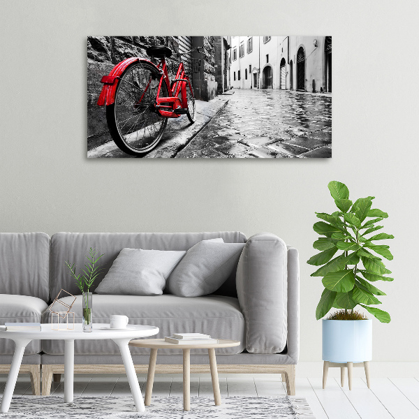 Canvas foto Rode fiets