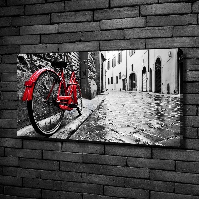 Canvas foto Rode fiets