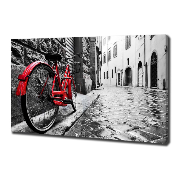 Canvas foto Rode fiets