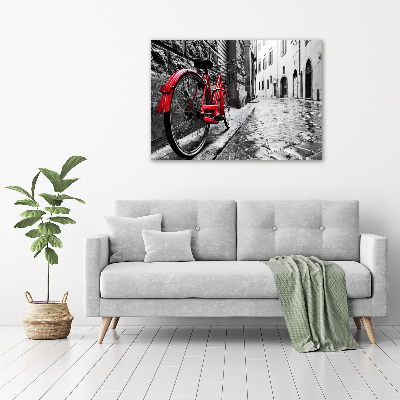 Canvas foto Rode fiets