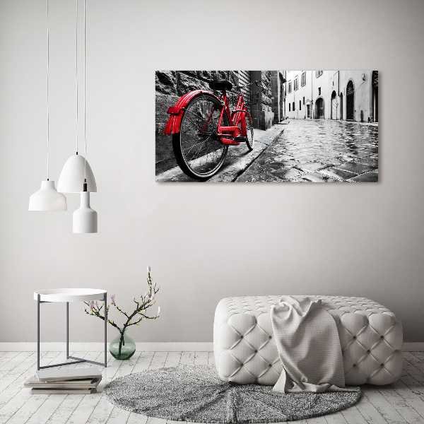 Canvas foto Rode fiets