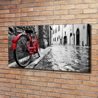 Canvas foto Rode fiets