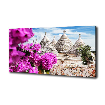 Canvas foto Trulli-huizen