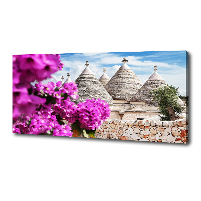 Canvas foto Trulli-huizen