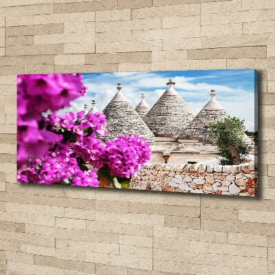 Canvas foto Trulli-huizen