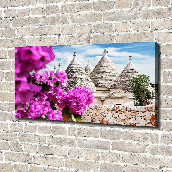Canvas foto Trulli-huizen