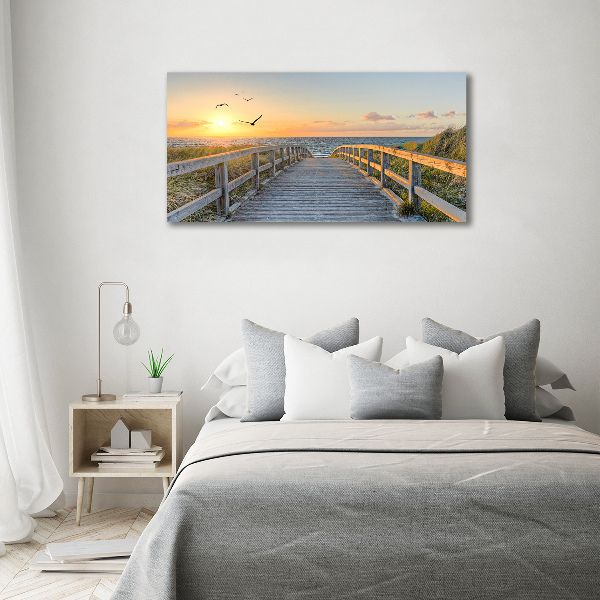 Foto op canvas Pad naar het strand