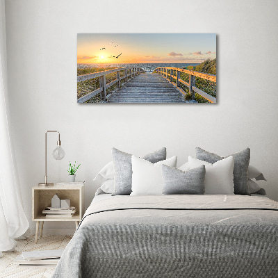Foto op canvas Pad naar het strand