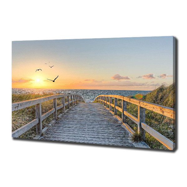 Foto op canvas Pad naar het strand