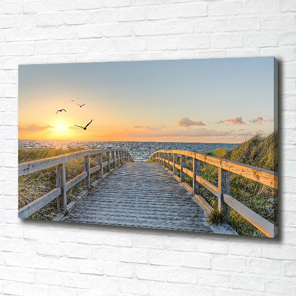 Foto op canvas Pad naar het strand
