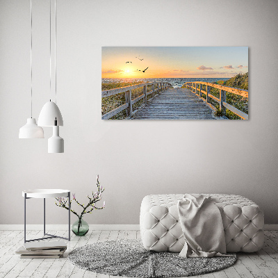 Foto op canvas Pad naar het strand
