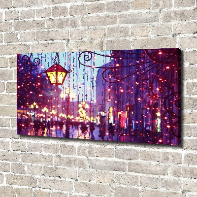 Canvas schilderij Lichten in de stad