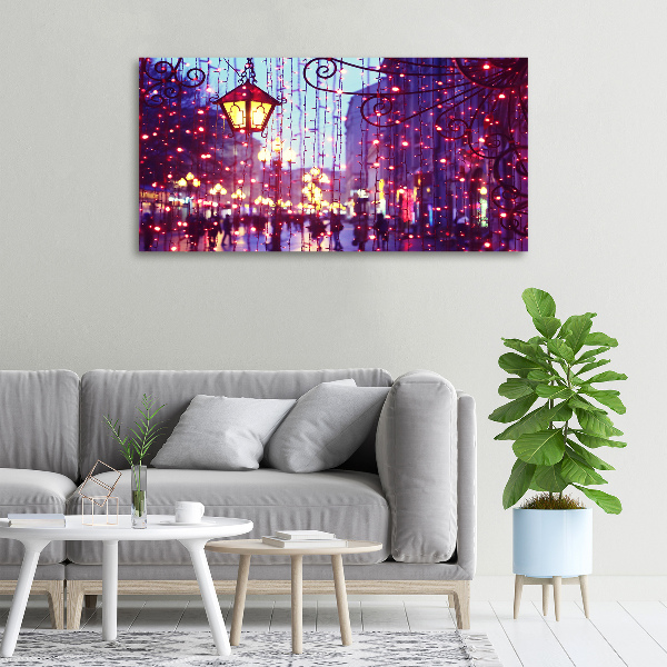 Canvas schilderij Lichten in de stad