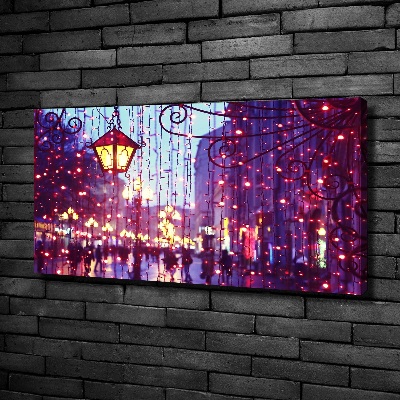 Canvas schilderij Lichten in de stad