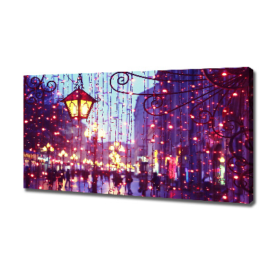 Canvas schilderij Lichten in de stad