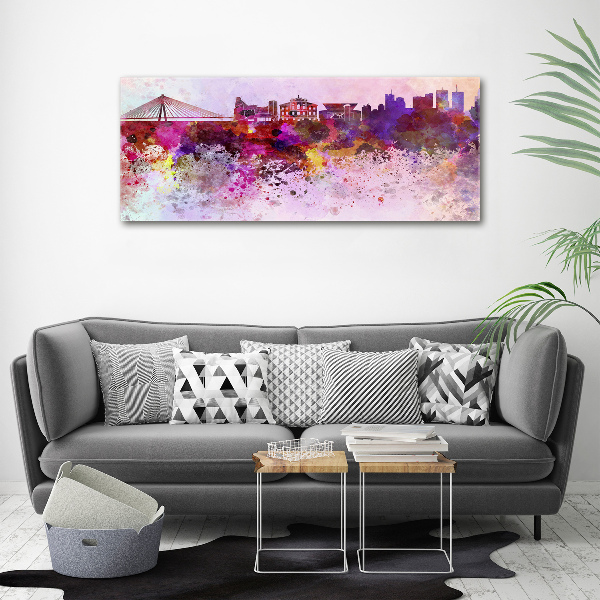 Schilderij op canvas Kleurrijk Warschau