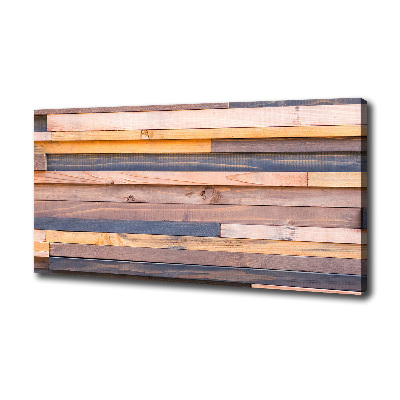Foto op canvas Houten muur