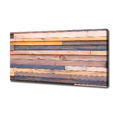Foto op canvas Houten muur
