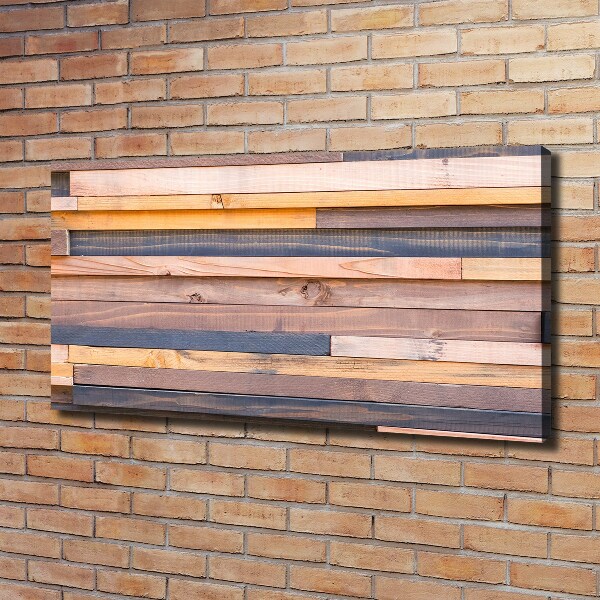 Foto op canvas Houten muur