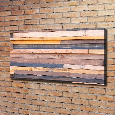 Foto op canvas Houten muur