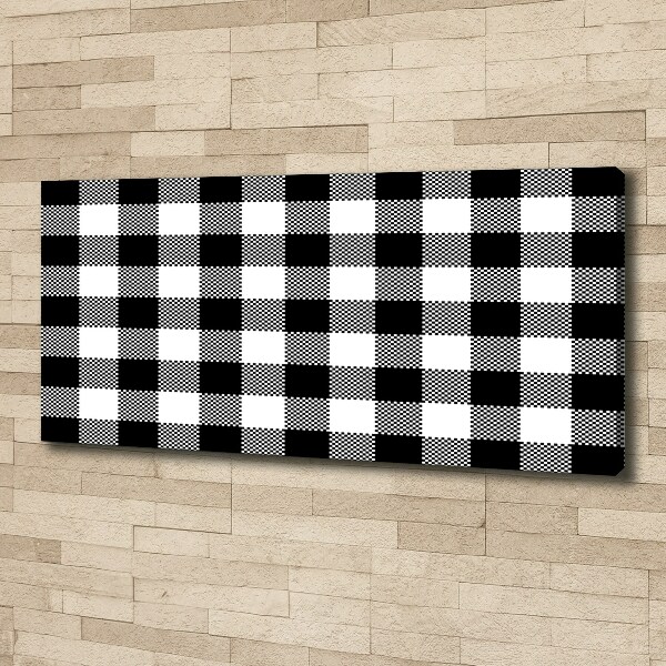 Canvas foto Zwart-wit geblokt