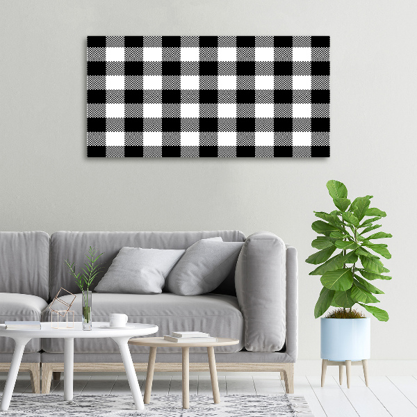 Canvas foto Zwart-wit geblokt