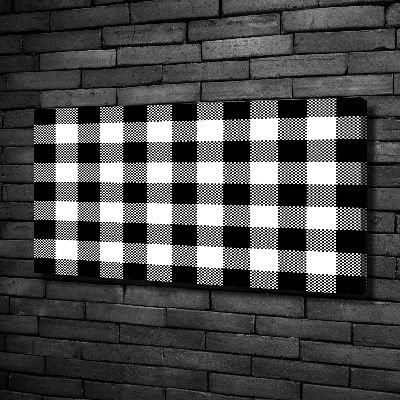Canvas foto Zwart-wit geblokt