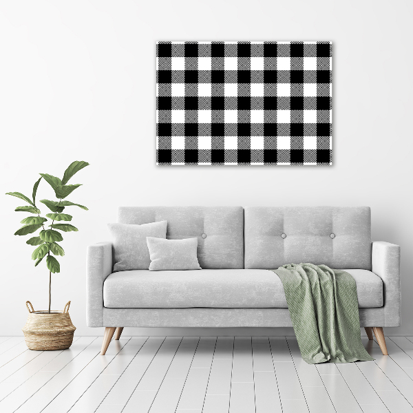 Canvas foto Zwart-wit geblokt