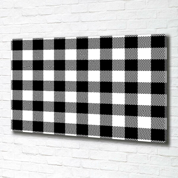 Canvas foto Zwart-wit geblokt