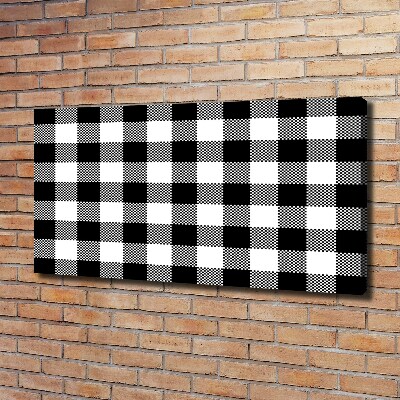 Canvas foto Zwart-wit geblokt
