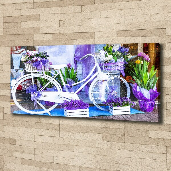 Canvas schilderij Witte fiets