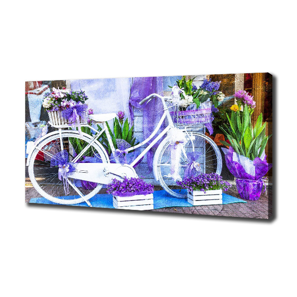 Canvas schilderij Witte fiets